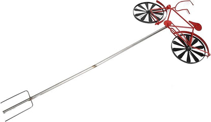 Fdit Vintage Metal Wind, Bike Garden for Yard and Garden, Vintage Wind Sculptures Stake Decoration for Patio Lawn Farm Backyard