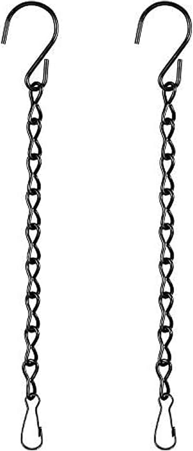 EBOOT 2 Pcs Hanging Chain for Bird Feeders, Planters, Lanterns and Ornaments (23.6 Inch,Black)