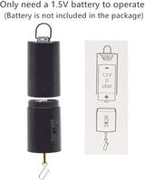FENELY Wind Spinner Motor Battery Operated for Hanging Display Yard Black Wind Spinners Outdoor Sculptures - Load Capacity of 4 Pounds