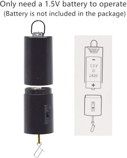 FENELY Wind Spinner Motor Battery Operated for Hanging Display Yard Black Wind Spinners Outdoor Sculptures - Load Capacity of 4 Pounds