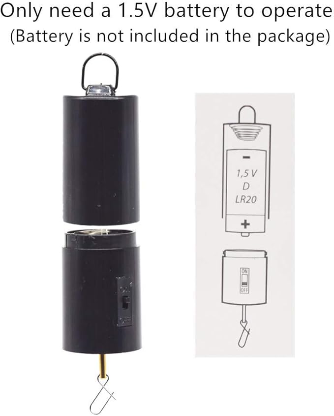 FENELY Wind Spinner Motor Battery Operated for Hanging Display Yard Black Wind Spinners Outdoor Sculptures - Load Capacity of 4 Pounds 3 Pack