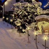 Christmas Solar Pathway Lights - Snowflake, 5 Pack