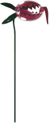 Sunset Vista Designs Yard Art Monster Gardens Venus Flytrap Decorative Garden Stake, 20-Inch, Red