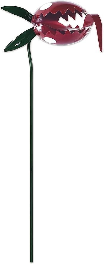 Sunset Vista Designs Yard Art Monster Gardens Venus Flytrap Decorative Garden Stake, 20-Inch, Red