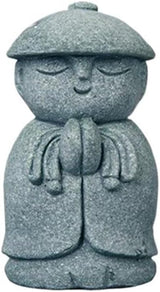 Mini Monk Buddha Statue Sandstone Statues Zen Monk Praying Statue Sculptures for Wealth Good Luck Feng Shui Decor Home Fish Tank Aquarium Garden (Style 15)