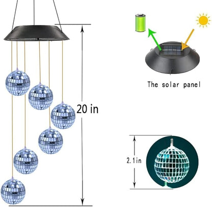 Kwaiffeo Gifts for Women, Solar Disco Ball for Garden Patio Outdoor Decor, Lovely Color Changing Solar Garden Lights, Birthday Gifts for Women, Gifts for Mom Grandma Teacher, Mothers Day Gifts