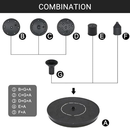 JOEBO Electric Submersible Pump Outdoor Bird Bath Solar Fountain Water Pump Direct Sale Floating Solar Fountain Pool Pond Home Garden Decoration (Color : 13cm 1.2W)