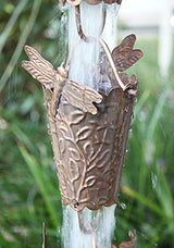 Dragonfly Theme Copper RAIN Chain with Installation KIT (12 Foot)