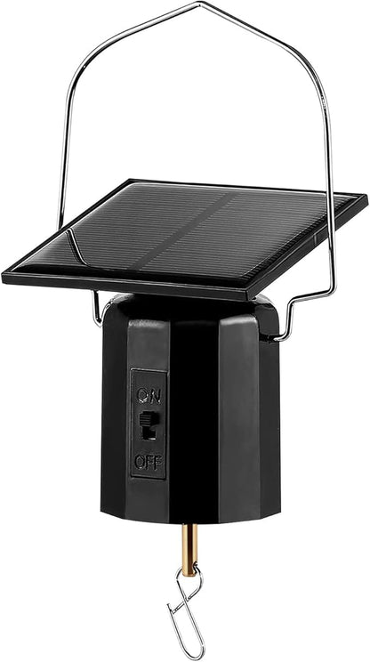 Solar Powered Wind Spinner Motor, Mobile Rotating Motor, Small Automatic Turner for Wind Chimes, Hanging Garden Spinners, Hanging Display Art Ornaments for Outdoor