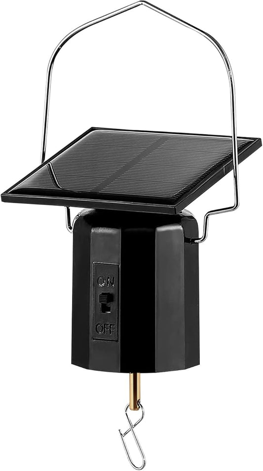 Solar Powered Wind Spinner Motor, Mobile Rotating Motor, Small Automatic Turner for Wind Chimes, Hanging Garden Spinners, Hanging Display Art Ornaments for Outdoor