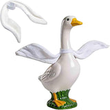 Porch Goose Wings for 23”- 28" Porch Goose Outfit Accessories Poseable White Wings for Yard Lawn Outdoor Garden Patio Decor(1Pcs,White)
