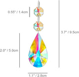 kanpura 25pcs 50mm Crystal Prisms Chandelier Suncatcher Beads Replacement Colorful Hanging Crystals for Chandeliers Window Wedding Party Decor