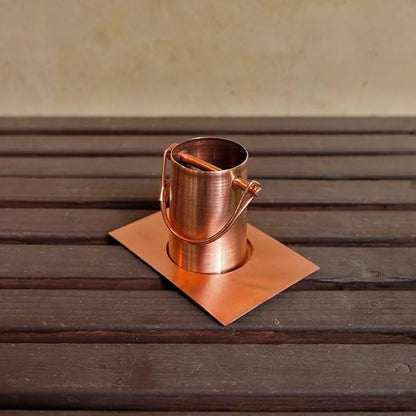 Nutshell Stores Large Square Cups Copper Rain Chain - Copper - 11 Feet