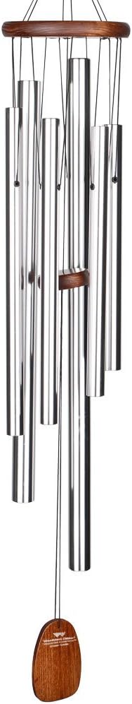 Woodstock Wind Chimes for Outside, Outdoor Decor for Your Patio and Front Porch, Garden Decor, (33") Silver Wind Chime, Woodstock Adagio Chime - Spanish Garden (ADSG)