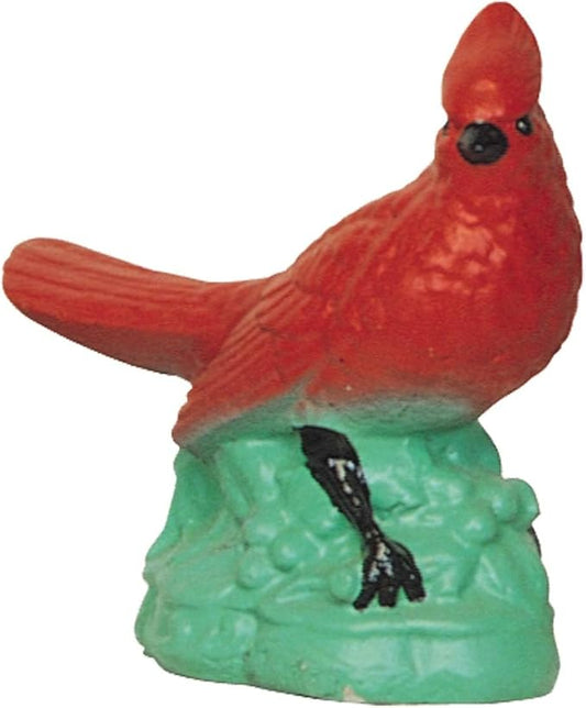 Solid Rock Stoneworks Cardinal on Base Concrete Statue, 8" Tall, Like Like Red