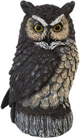Solar Powered Owl Garden Statue Outdoor Decoration with Solar Lights Sculpture for Porch Patio Lawn and Yard Decoration Christmas Housewarming Gift for Mom