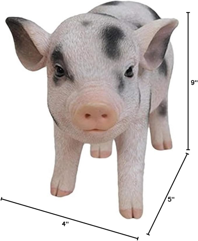 Hi-Line Gift Ltd Standing Baby Pig with black Spots