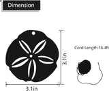 Replacement Wind Catcher, Wind Chime Sail Replacement with 16.4FT Nylon Cord, Metal Wind Chime Parts Replacement for Sympathy Wind Chimes and Wind Bells, Sand Dollar