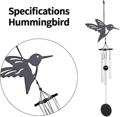 Humming Bird Wind Chime - Garden Wind Chime for Home, Outdoor Waterproof Windchime with Melodic Tones for Patio, Yard Decor, and as a Unique Housewarming Gift