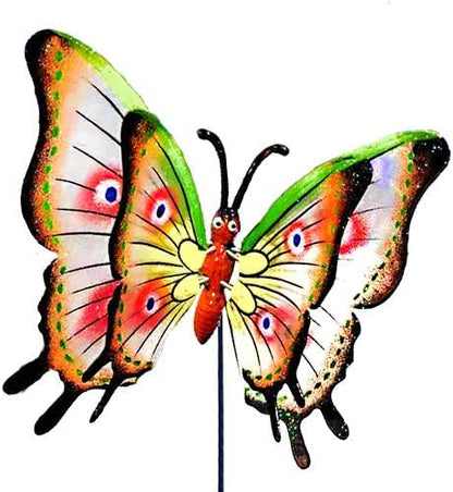 Giant Butterfly Garden Stakes Decorations Outdoor 3D Large Butterflies Lawn Decorative Yard Decor Patio Accessories Ornaments Gardening Art Christmas Whimsical Gifts (Pack of 4)