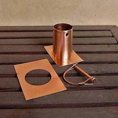 Large Copper Link Rain Chain with Installation Kit (11 Foot)