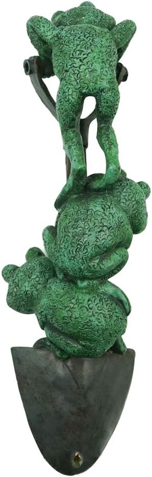 DreamsEden Frog Garden Statue Lawn Ornament Decor, 3 Cute Frogs Figurines on a Shovel, Fairy Outdoor Patio Yard Decorations