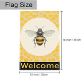 Gkyygk Welcome Yellow Bee Garden Flag 12 x 18 Inch Double Sided Welcome Banners Farmhouse Holiday Outside Decor Burlap Yard Flag