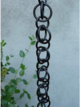 Nutshell Stores Double Loops Rain Chain - Black - 15 Feet