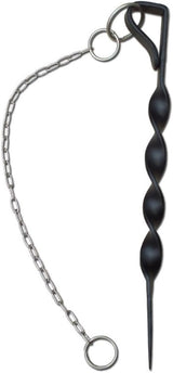Monarch Rain Chains Anchor Stake – 12-inch Outdoor Rain Chain Base, Ground Anchor for Chains for Outdoor Gutters, Black Powder Coated Iron Anchoring Stake with 17-inch Stainless Steel Link Chain