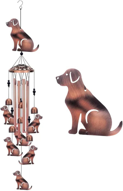 Dog Wind Chimes for Outside,Metal Windchimes,Dog Easter Gifts for Women/Men,Wind Chime Garden Decor Outdoor,Memorial/Housewarming/Birthday/Festival Gifts,Front Yard Decor