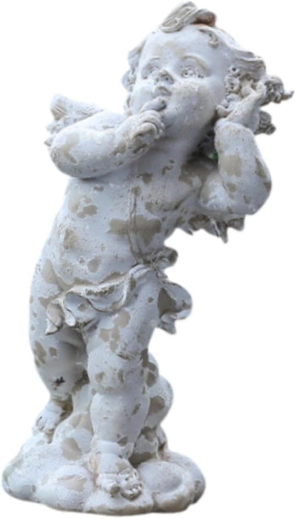 Baoblaze Nordic Angel Garden Statue Sculpture Weatherproof Resin Vintage Figurine Lawn Ornament for Outdoor Yard Porch Poolside Areas, Style B