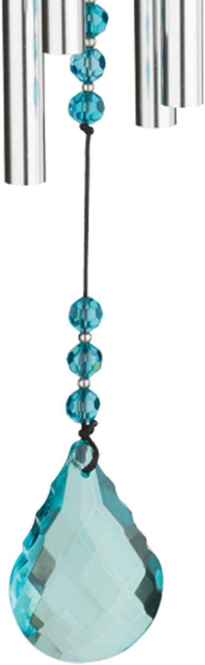Regal Art & Gift Garden Crystal Chimes - Outdoor Decorative Metal Hanging Chime - Relaxing Sound for Yard, Patio, Porch or Garden - Blue