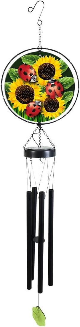Briarwood Lane Ladybugs and Sunflowers Illuminated Wind Chime
