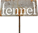 Classic Metal Garden Markers 19 Inches Tall (fennel, Naturally Rusted)