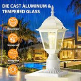 Outdoor Post Light 2-Pack - Waterproof Pillar Lantern