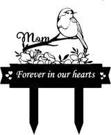 Grave Decorations for Cemetery Metal Memorial Grave Plaque Stake Markers Sympathy Waterproof Cemetery Decor for Dad Mom Dog Cat Outdoors Garden Personalized (Type C)
