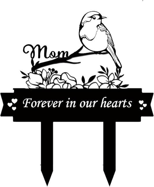 Grave Decorations for Cemetery Metal Memorial Grave Plaque Stake Markers Sympathy Waterproof Cemetery Decor for Dad Mom Dog Cat Outdoors Garden Personalized (Type C)