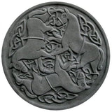 Celtic Horses Stepping Stone Mold,Concrete Stepping Stone Mold, Garden Decor Mold, 15.5" Round ***NOT A Finished Stone***