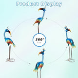 DREAMSOUL 30" Tall Bird Garden Statues Metal Standing Bird Outdoor Statues, 3D Funny Statue for Garden Patio Lawn