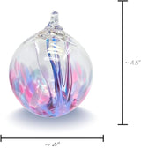 Luke Adams Handmade Glass Gazing Balls for Garden – Hand Blown Glass Gazing Ball for Yard Décor – Decorative Garden Globe (Hydrangea)