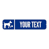 SmartSign Customize Your Own Blue Street Sign with Dog Symbol | 6" x 24" 3M EG Reflective Aluminum