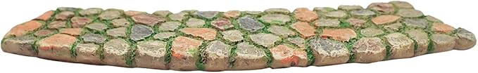 Treasure Gurus Curved Mini Cobblestone Walkway Fairy Garden Stone Path Dollhouse Decor Accessory