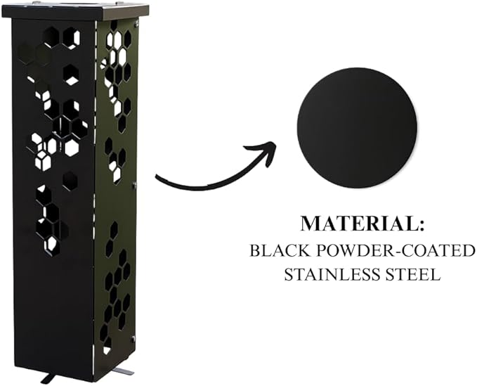 Black Metal Garden Column, Modern Garden Statues, Outdoor Modern Sculpture, Rustic Patio Columns, Vintage Gardens Pillar with Lid, Walkway Decor, Front Door Housewarming Gifts