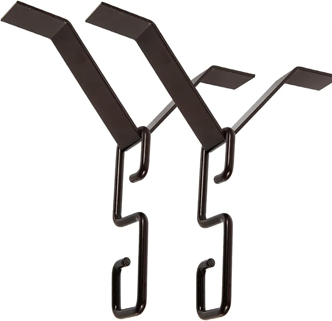 Rain Chain Hook Adapter 2-Pack Metal V-Shaped Rain Chain Hangers for Gutter Downspout Installation Decorative Outdoor Water Drain Fitting