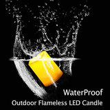 Waterproof LED Flameless Candles - 3x4" Remote Timer 2-Pack
