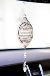 Celebration of Life Sympathy Gift - Cardinal/Bereavement Gift with Crystal Bottom Ornament