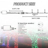FUNPENY 164FT 500 LED String Lights - 8 Modes, Waterproof, Warm White