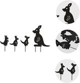 BESPORTBLE Hollow Iron Kangaroo Lawn Statue Outdoor Garden Art Decor for Backyard and Courtyard Weatherproof Animal Figurines for Farmhouse and Rustic Style
