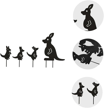 BESPORTBLE Hollow Iron Kangaroo Lawn Statue Outdoor Garden Art Decor for Backyard and Courtyard Weatherproof Animal Figurines for Farmhouse and Rustic Style