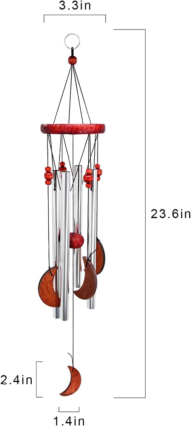 Pet Loss Sympathy Gift Moon Wind Chimes for Outside Memorial Bereavement Dog Remembrance Cat Death Sorry Condolence